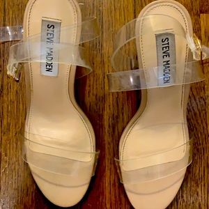 Steve Madden clear heels size 7